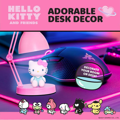 Blue Sky Studios Hello Kitty Mini Lamp with Toy Figure, Kawaii Desk Decor, Cute Collectible Gift