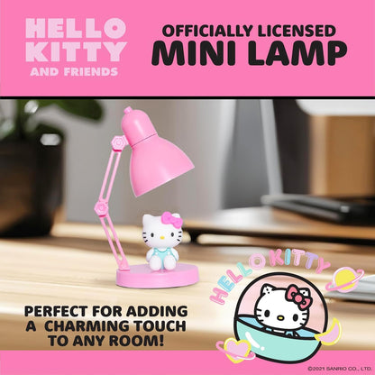 Blue Sky Studios Hello Kitty Mini Lamp with Toy Figure, Kawaii Desk Decor, Cute Collectible Gift