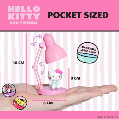 Blue Sky Studios Hello Kitty Mini Lamp with Toy Figure, Kawaii Desk Decor, Cute Collectible Gift