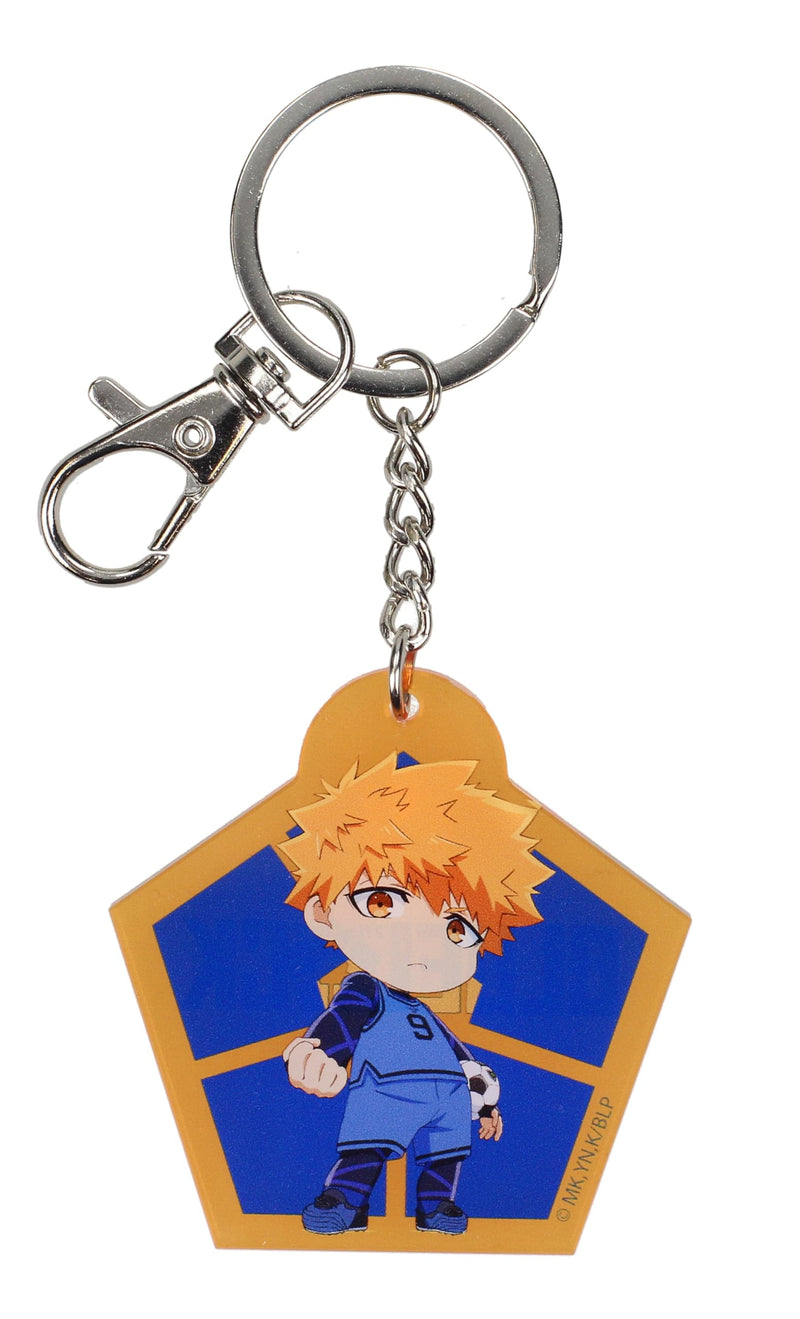 SD TOYS - Chibi Rensuke Kunigami Blue Lock Acrylic Keychain - Orange, orange, S