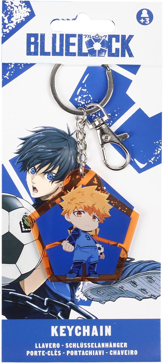 SD TOYS - Chibi Rensuke Kunigami Blue Lock Acrylic Keychain - Orange, orange, S