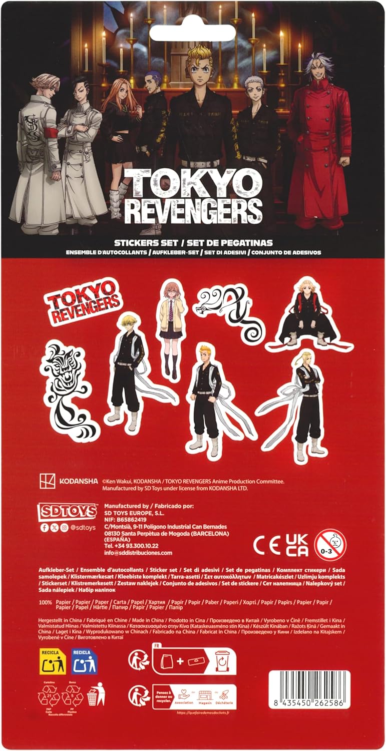 SD Toys USA Tokyo Revengers Stickers Set