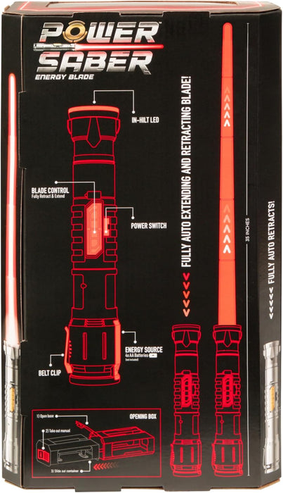 Red | Auto Extending 30" LED Energy Blade | With Motion Based Light and Sound Effects | Recommended Ages 6+