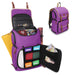 ENHANCE Designer Edition Trading Card Backpack - MTG Deck Bag Card Binder Space, TCG Deck Box Storage, Playmat Holder - Compatible with Magic the Gathering, Pokemon, Lorcana (Canvas Look - Purple