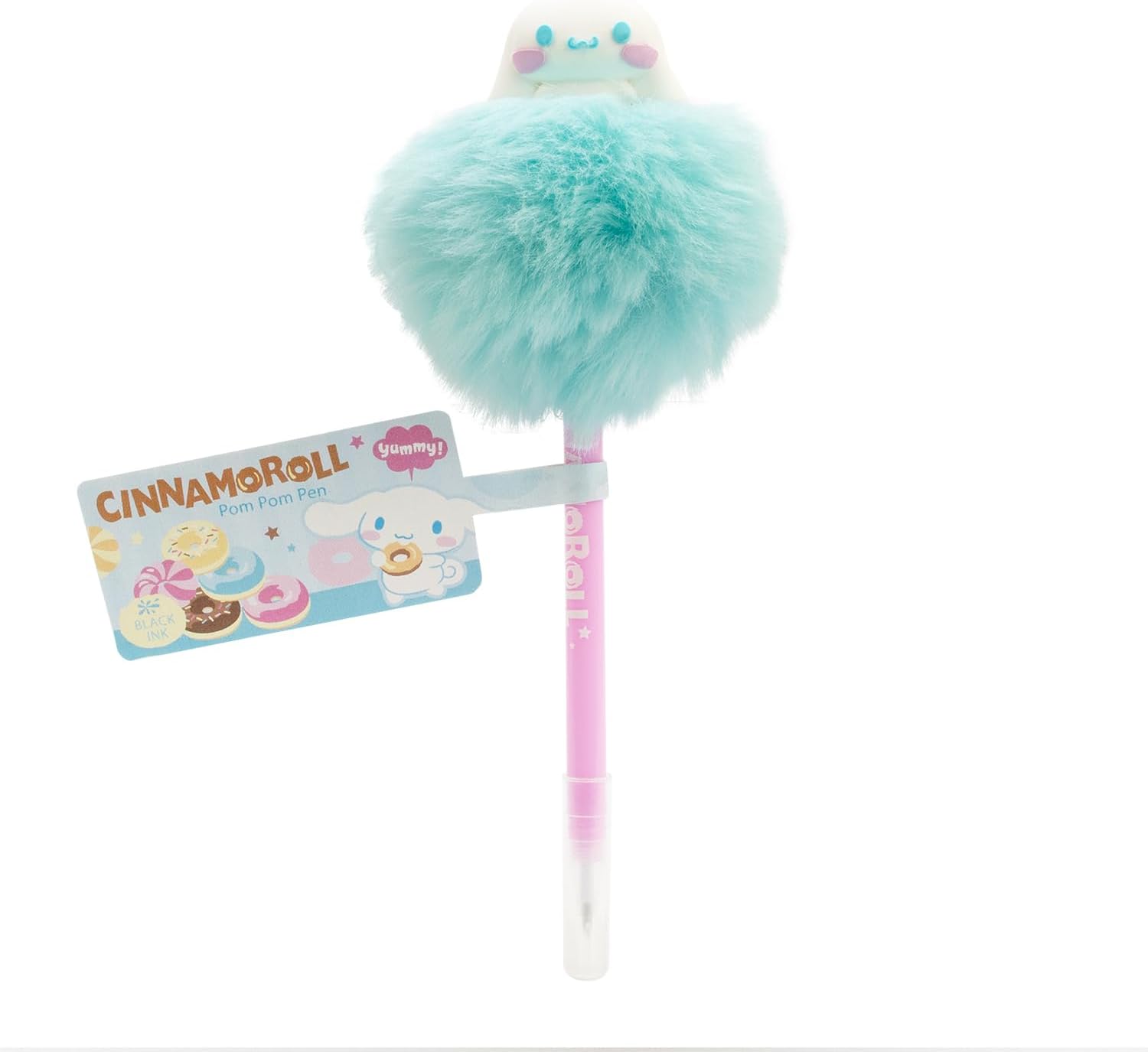 Blue Sky Studios Bonito bolígrafo con pompón Cinnamoroll - Sanrio anime merch para niñas - Bolígrafos para niñas perfectos para el colegio y la oficina