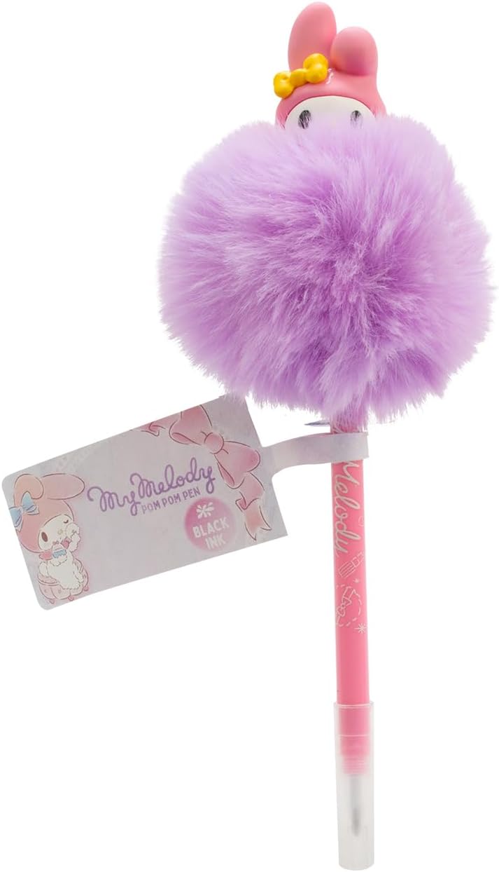 Cute My Melody pompom pen - Sanrio anime merch for girls - Perfect girls pens for school and office supplies