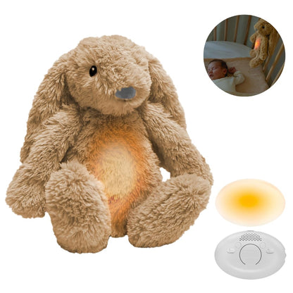 ZAZU - Ro der Hase Baby Schlafhilfe mit wiederaufladbarem Akku – Nachtlicht in mehreren Farben & beruhigende Geräusche, Weinsensor, Auto-Abschaltung und USB-C-Ladekabel (Beige