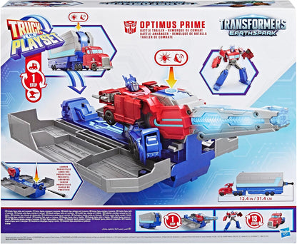 Transformers EarthSpark Optimus Prime Battle Trailer Playset