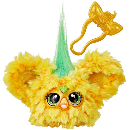 Furby Furblets Hoo-Lah Pineapple Mini Friend, 45+ Sounds & Music, Speaks Only Furbish, Electronic Plush Toys for 6 Year Olds & Up, Yellow & Green