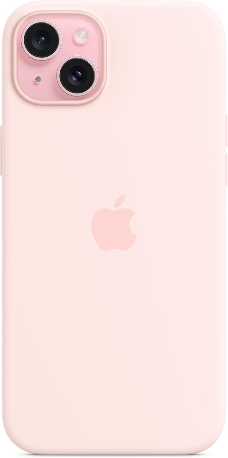 Apple - Back Cover For Mobile Phone - Magsafe Compatibility - Silicone - Light Pink - For Iphone 15 Plus