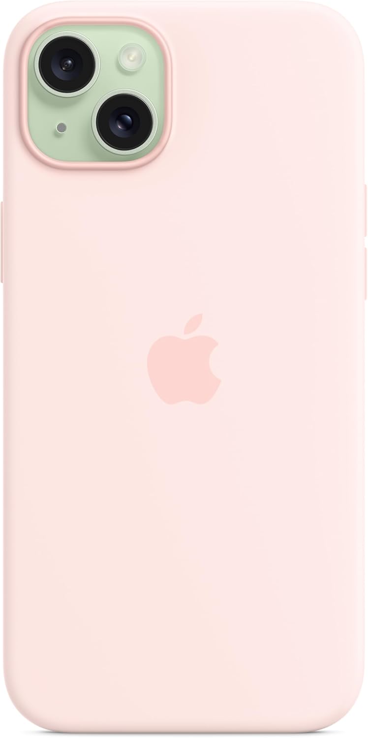 Apple - Back Cover For Mobile Phone - Magsafe Compatibility - Silicone - Light Pink - For Iphone 15 Plus