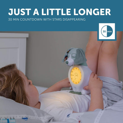 ZAZU Davy The Dog Clock - Sleep Trainer Clock & Nightlight for Kids | Light Up Alarm Clock | Helps teach your child when to wake up with visual indicators | Adjustable Brightness | Auto off