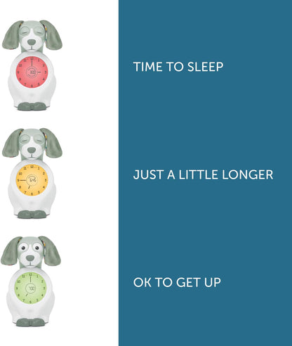 ZAZU Davy The Dog Clock - Sleep Trainer Clock & Nightlight for Kids | Light Up Alarm Clock | Helps teach your child when to wake up with visual indicators | Adjustable Brightness | Auto off