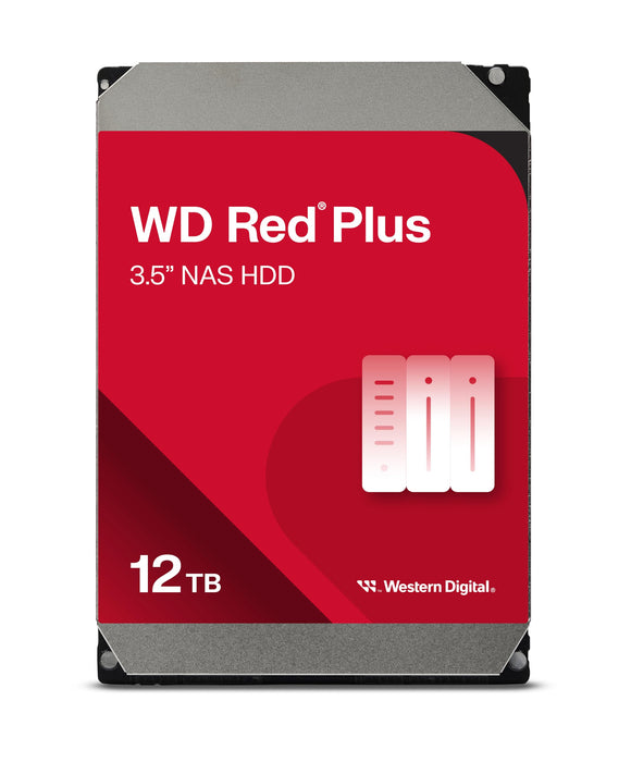 WD Red Plus 12TB NAS 3.5" Internal Hard Drive - 7200 RPM Class, SATA 6Gb/s, CMR, 512MB Cache