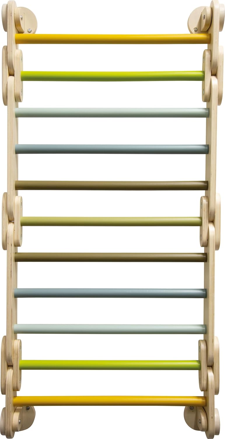 small foot klimmen driehoek muur bars 2in1 Adventure van hout, met 4 adapters, activiteit speelgoed, vanaf 2 jaar, 12625