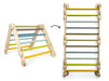 small foot klimmen driehoek muur bars 2in1 Adventure van hout, met 4 adapters, activiteit speelgoed, vanaf 2 jaar, 12625