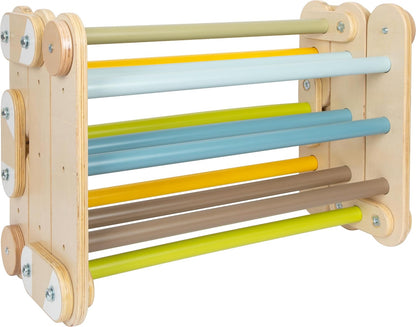 small foot klimmen driehoek muur bars 2in1 Adventure van hout, met 4 adapters, activiteit speelgoed, vanaf 2 jaar, 12625