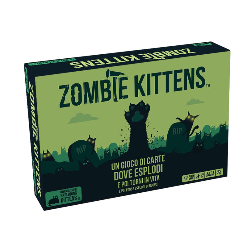 Asmodee - Zombie Kittens - Juego de Cartas, Partido, 2-5 Jugadores, 7+ años, edición en Italiano