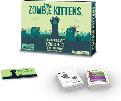 Asmodee - Zombie Kittens - Juego de Cartas, Partido, 2-5 Jugadores, 7+ años, edición en Italiano