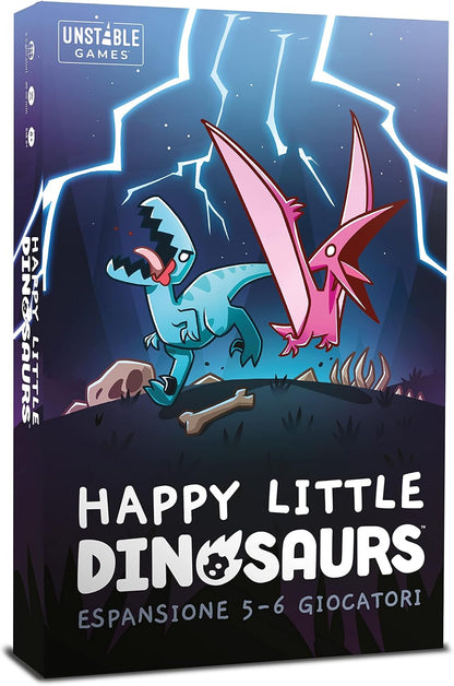 Asmodee - Happy Little Dinosaurs, Gioco da Tavolo, 2-4 Giocatori, 8+ Anni, Edizione In Italiano & Happy Little Dinosaurs: Espansione 5-6 Giocatori - Espansione Gioco da Tavolo, 2-6 Giocatori, 8+ Anni