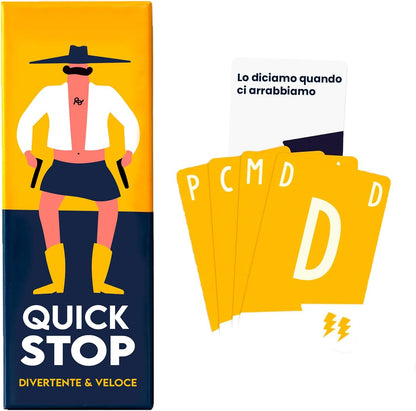 ATM Gaming Quickstop – Gioco di Società per Famiglia Ed Amici – Gioco di Carte – Perfetto per Creare Atmosfera – AA 2 bis 7 Giocatori – Italienisch