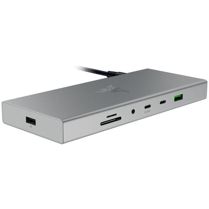 Razer USB 4 Dock - High-Speed Dock for Gaming and Productivity - 14-Port Design - Dual Display Support, Device Charging (3x USB-C, 5x USB-A, HDMI, DisplayPort, Gigabit Ethernet, 3.5mm Audio) Mercury