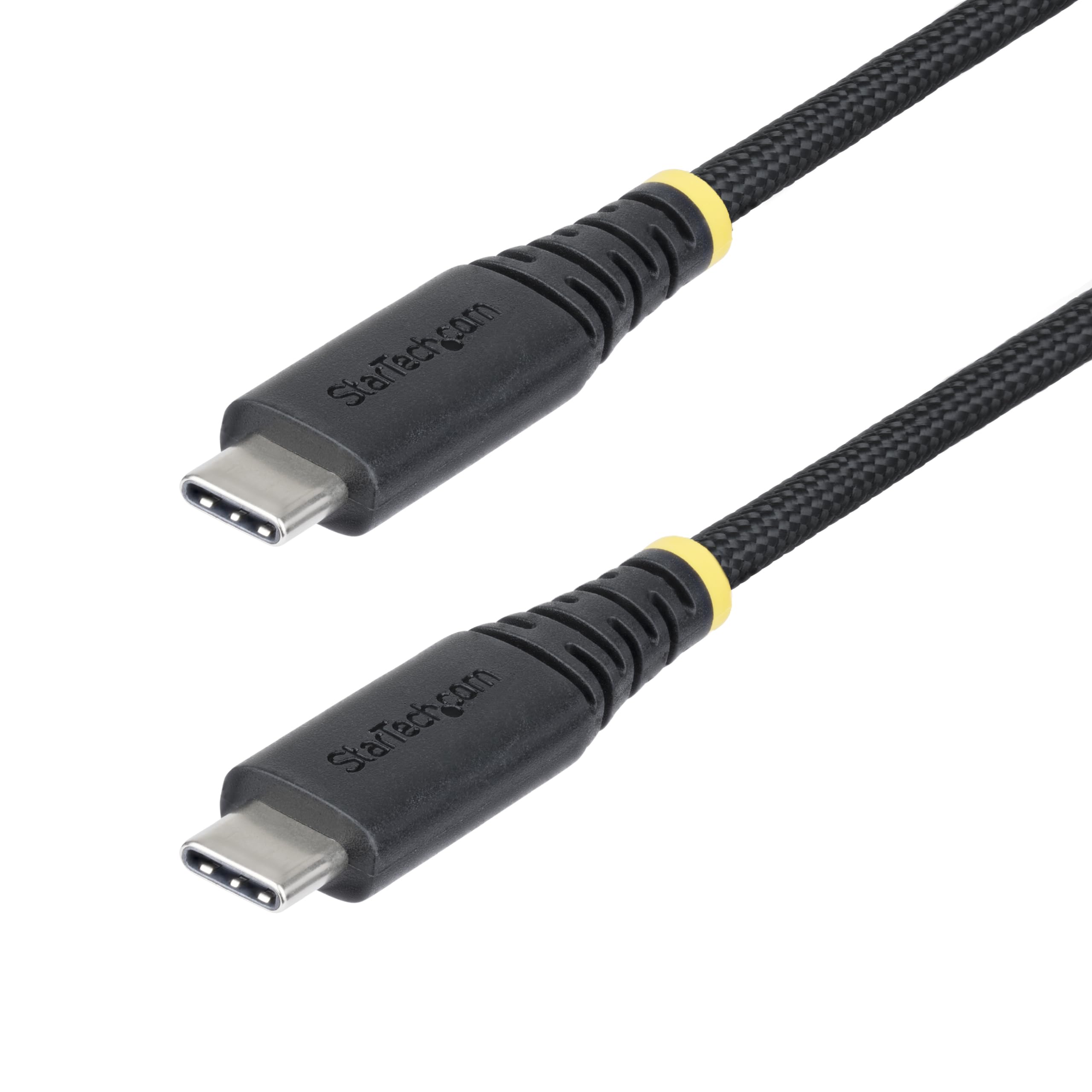 StarTech.com 1m (3.3ft) USB-C Charging Cable, 240W (5A) PD EPR, Dual-Layer Silicone/Braided Jacket, Laptop Charger Cord, USB-IF Certified