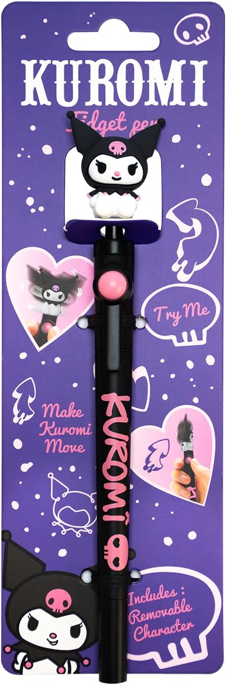 Penna a sfera con figura di Kuromi - Penna decorativa Kawaii per la scuola e l'ufficio, ideale per gli appassionati di Anime, penna a sfera carina di alta qualità per la scrittura creativa