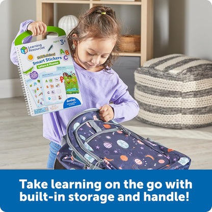 Learning Resources Skill Builders Smart Stickers Letters & Phonics, Alphabet Stickers, Reusable Sticker Book, Preschool Classroom Must Haves, Montessori busy books, Homeschool Learning, Ages 3+