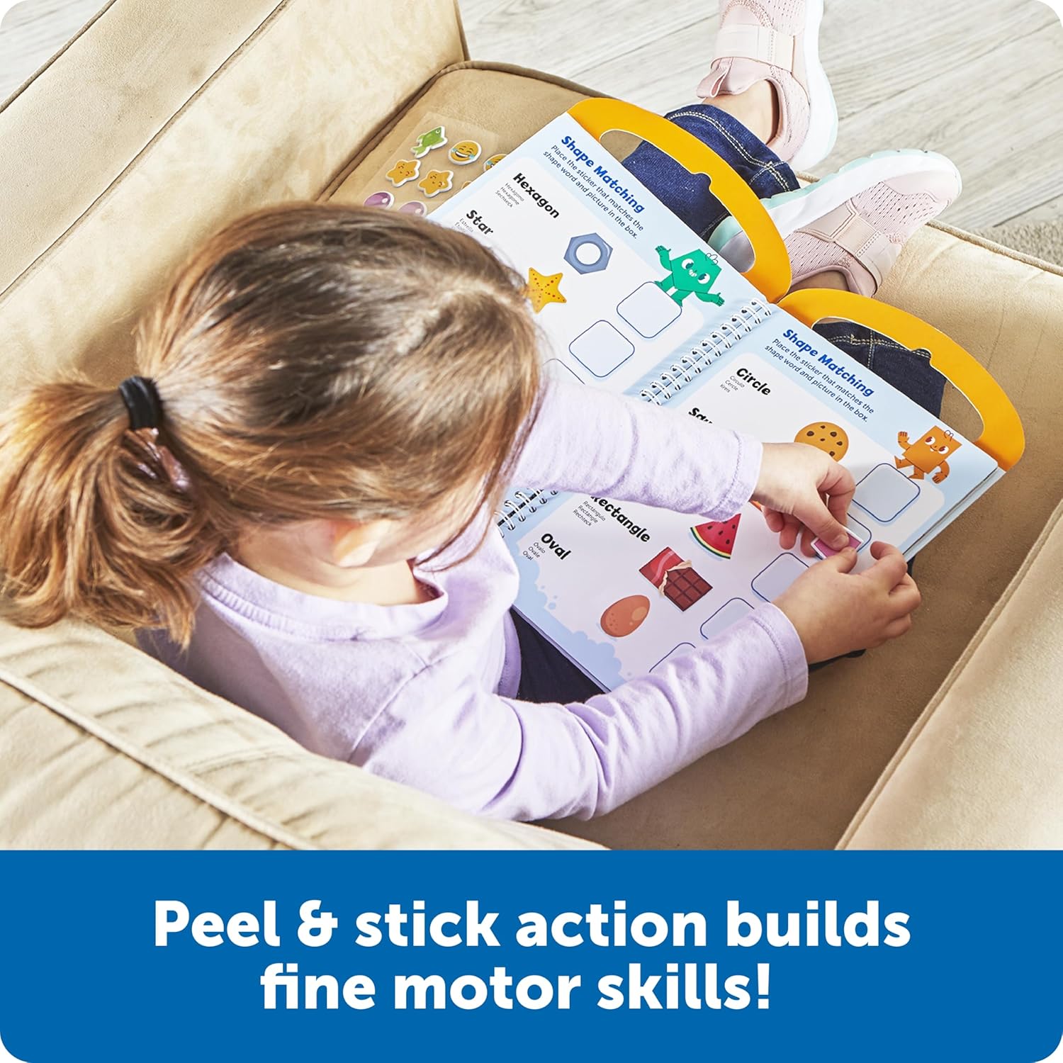 Learning Resources Skill Builders Smart Stickers Colours, Numbers & Shapes, Reusable Sticker Book, Preschool Classroom Must Haves, Busy Books, Ages 3+