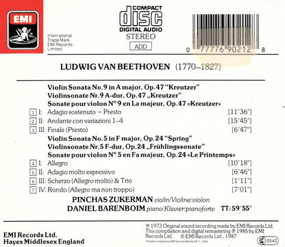 Beethoven: Violin Sonatas, Kreutzer & Spring