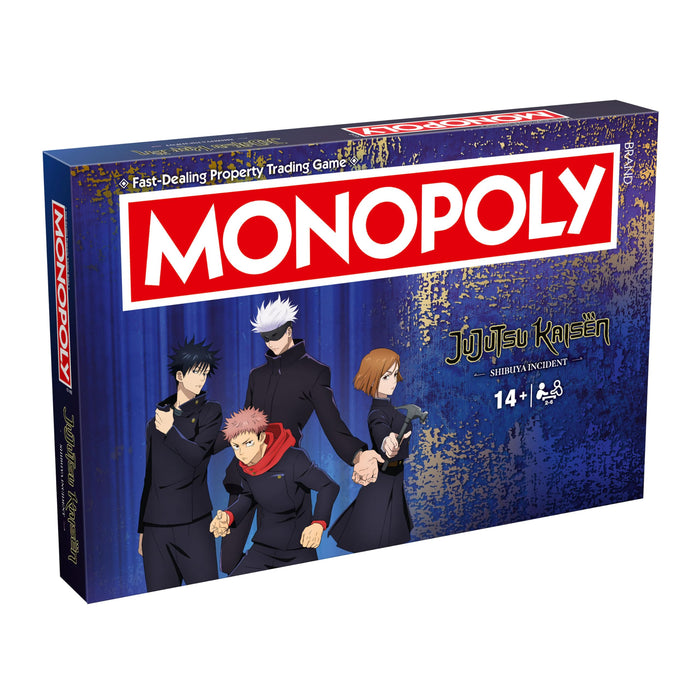 Winning Moves Jujutsu Kaisen Monopoly classic board game is perfect for 2–6 players and makes a great gift for fans aged 14 and up