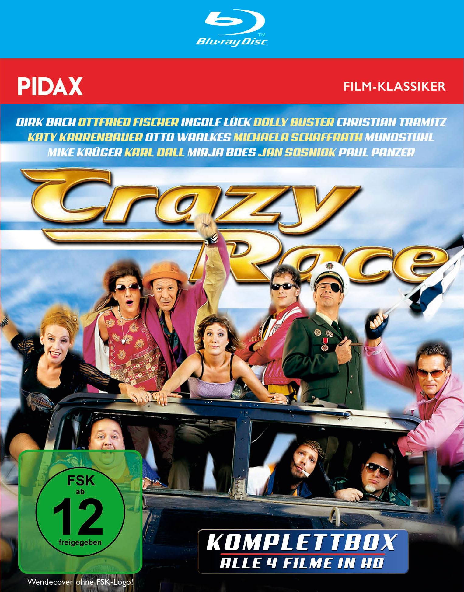 Crazy Race - Komplettbox / Die komplette 4-teilige Spielfilm-Reihe (Pidax Film-Klassiker)