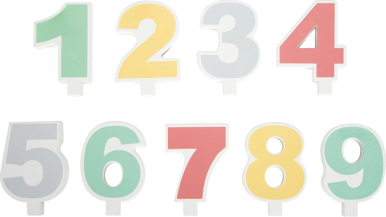 small foot verjaardagstrein dieren van hout, met nummer locomotief, 6 wagons met dierfiguren, nummer stekkers 1-9, decoratie voor kinderfeestjes, 12626