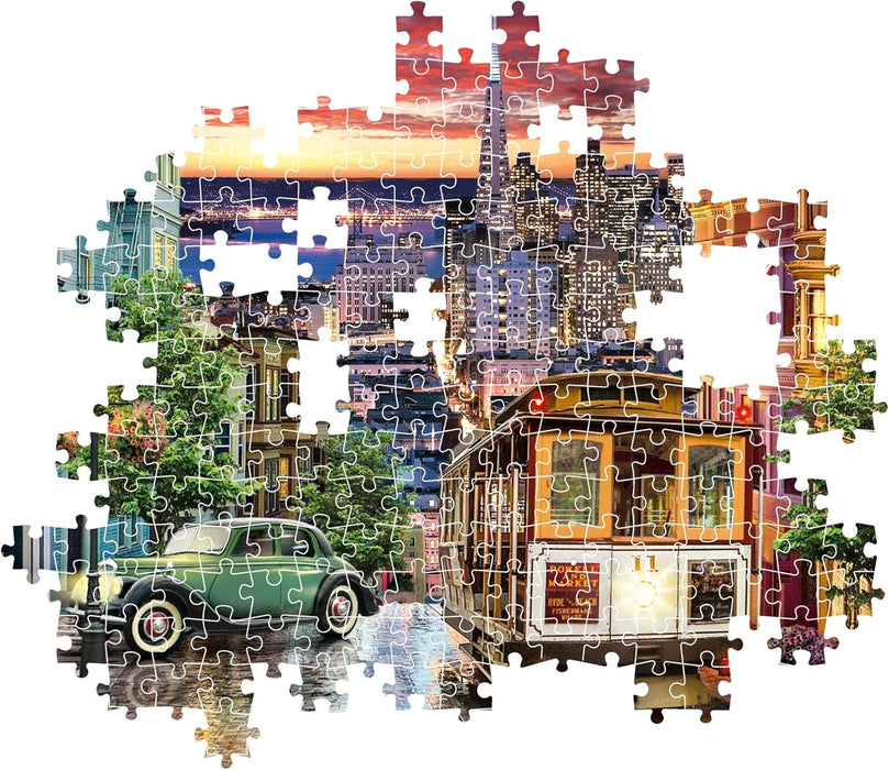 Clementoni 39776 Hochwertige Kollektion San Francisco – 1000 Teile – Puzzle für Erwachsene, hergestellt in Italien, Mehrfarbig