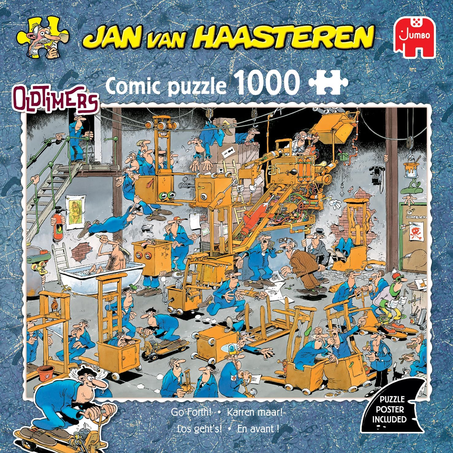 Jan Van Haasteren Oldtimers - JVH - Forth! - Go Forth! - Adult Puzzle - Humorous - 100% Recycled Cardboard - 1000 pieces - Jumbo