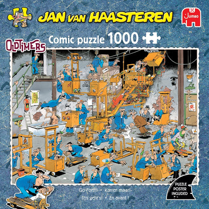 Jan Van Haasteren Oldtimers - JVH - Forth! - Go Forth! - Adult Puzzle - Humorous - 100% Recycled Cardboard - 1000 pieces - Jumbo