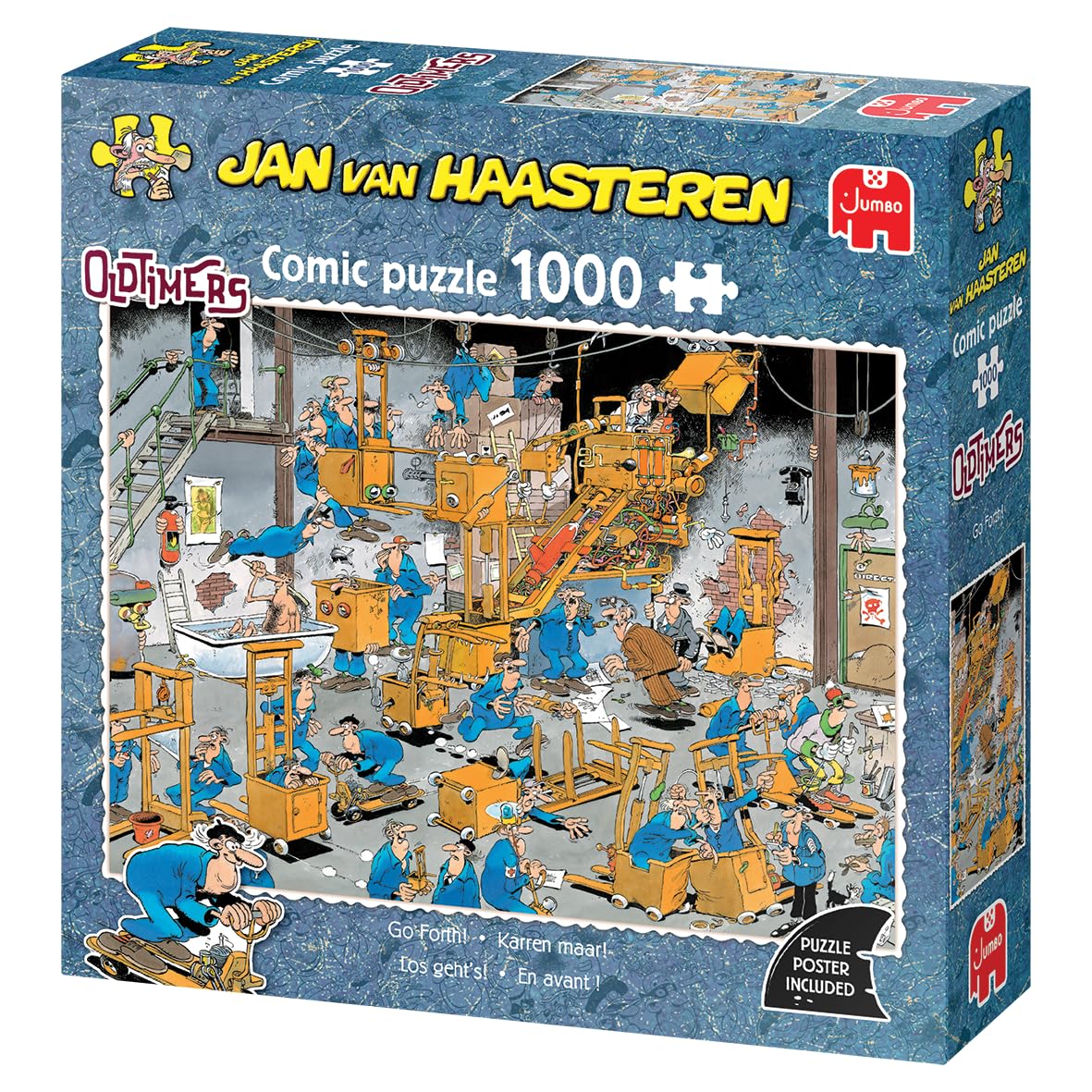 Jan Van Haasteren Oldtimers - JVH - Forth! - Go Forth! - Adult Puzzle - Humorous - 100% Recycled Cardboard - 1000 pieces - Jumbo