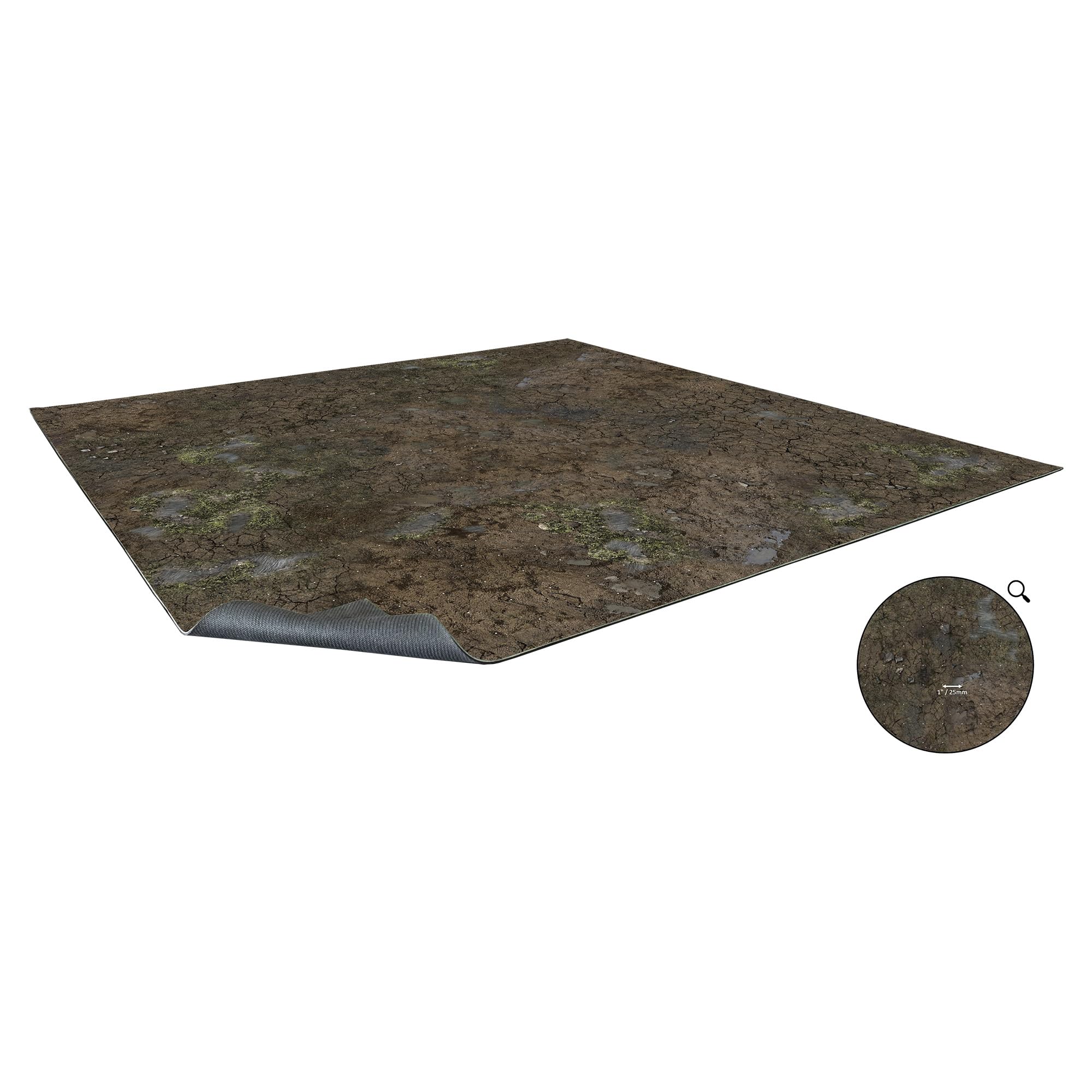 Muddy Streets Gaming Mat 2x2 - Grid