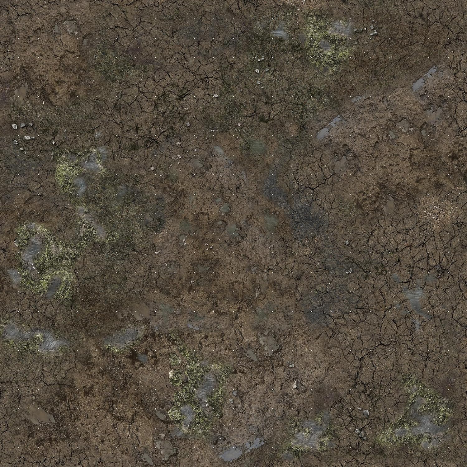 Muddy Streets Gaming Mat 2x2 - Grid