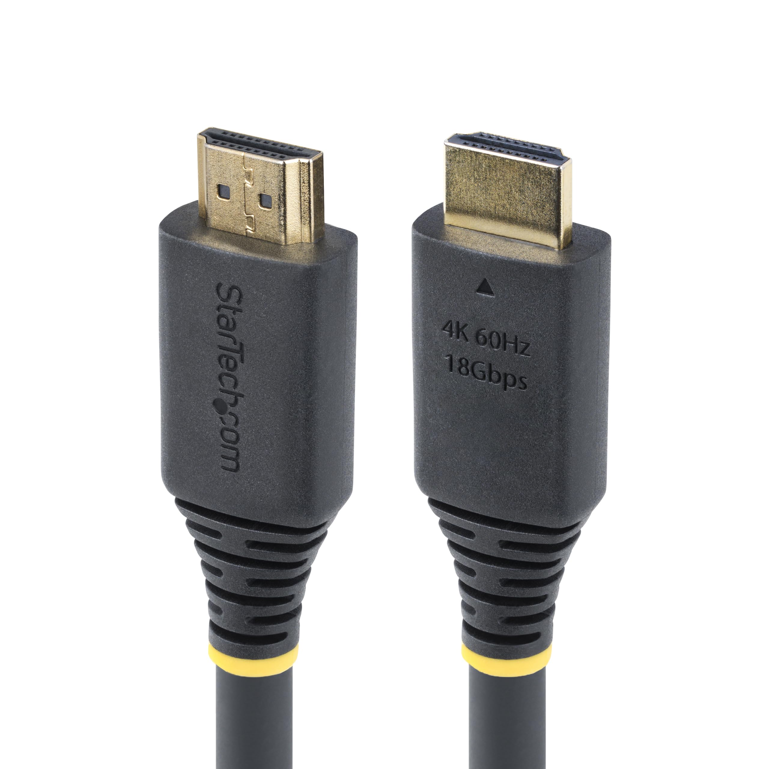 StarTech.com Câble HDMI Haut Débit Actif de 15m, 4K 60Hz/1440p 144Hz, HDR10/HDCP 2.2/ARC, 18Gbps, UHD HDMI 2.0, Gaine TPE