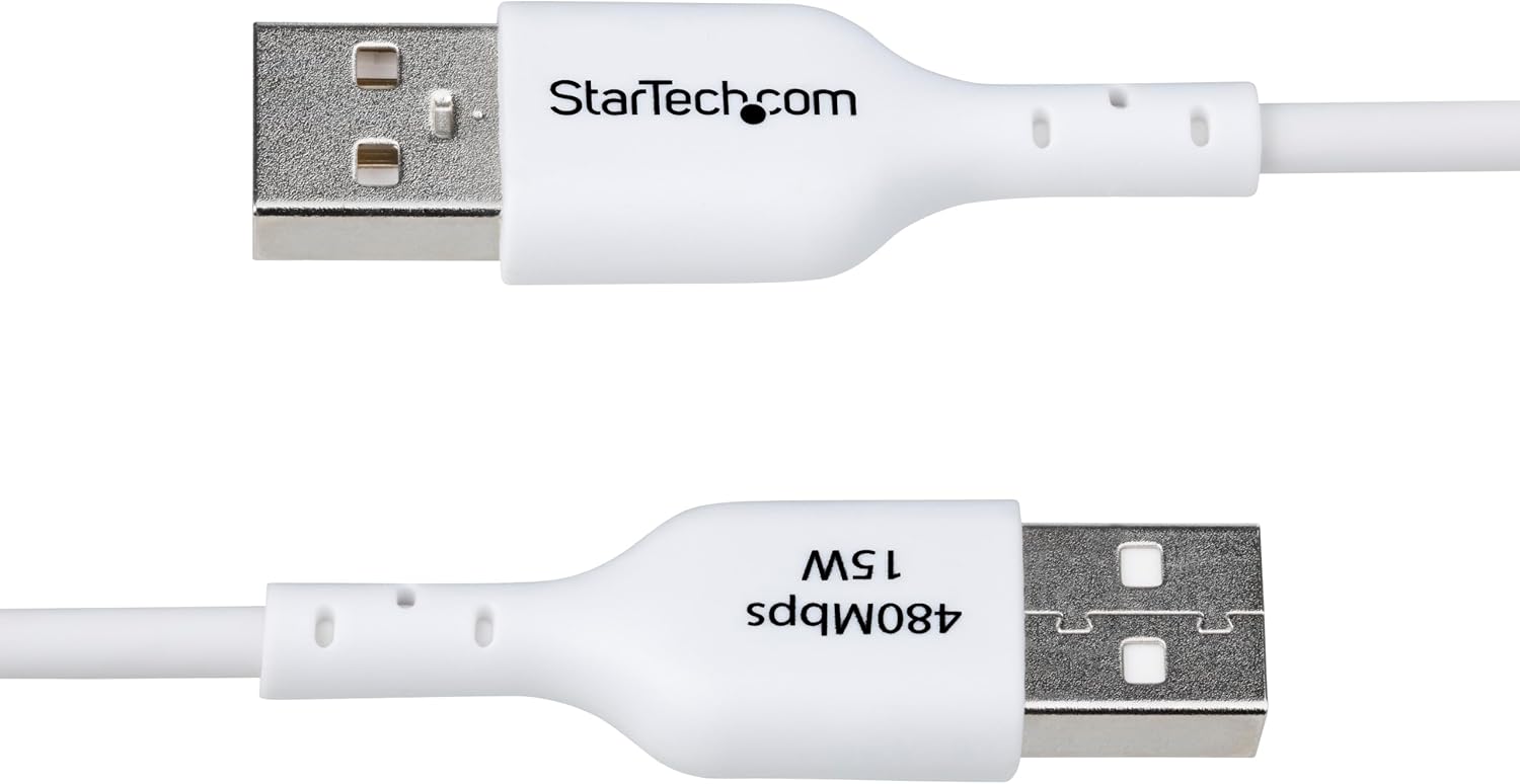 StarTech.com Câble de Charge USB-A vers USB-C de 1m, Charge et Synchronisation, 3A, USB 2.0, Gaine TPE - Cordon USB Blanc