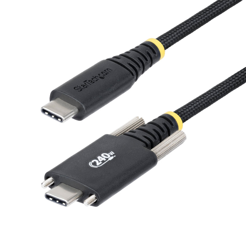 Startech 6.6Ft (2M) Usb-C Charging Cable, 240W, Silicone Jacket - Usb Cable - Usb-C (M) Straight/Locking To Usb-C (M) St