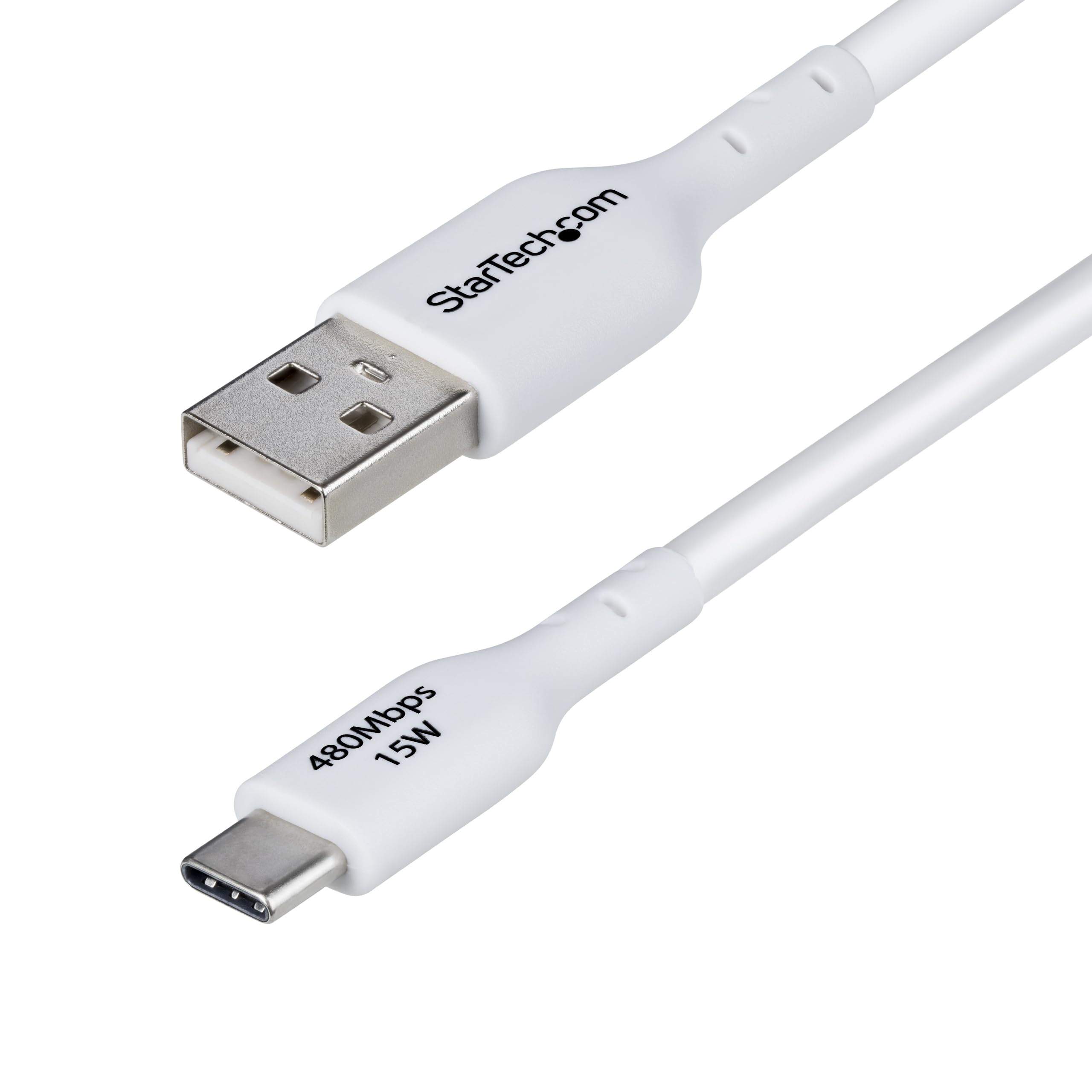 3M White Usb-A To Usb-C Cable Charger Cord Usb 2.0 Data Transf