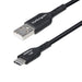 StarTech.com Cable Cargador USB-A a USB-C de 4m - Cable Adaptador USB-A a USB Tipo C - 3A - USB 2.0 - TPE - M/M - Negro