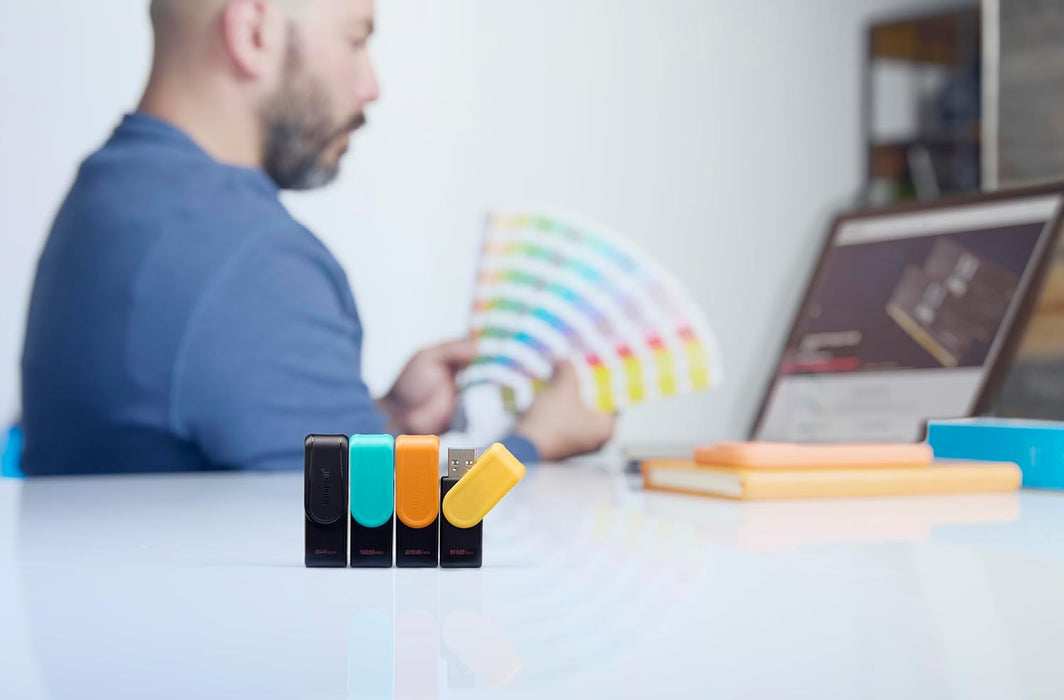 Kingston DataTraveler Exodia S Drive Flash USB - 128GB - USB 3.2 Gen 1 - USB Type A - Nero/Turchese - DTXS/