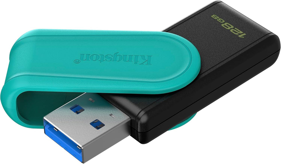 Kingston DataTraveler Exodia S Drive Flash USB - 128GB - USB 3.2 Gen 1 - USB Type A - Nero/Turchese - DTXS/
