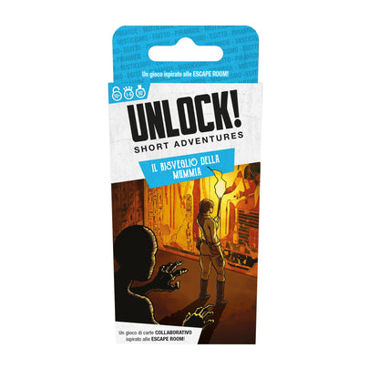 Asmodee - Unlock! Short Adventures, Il Risveglio della Mummia - Gioco da Tavolo con App, Escape Room, 1-6 Giocatori, 10+ Anni, Edizione in Italiano