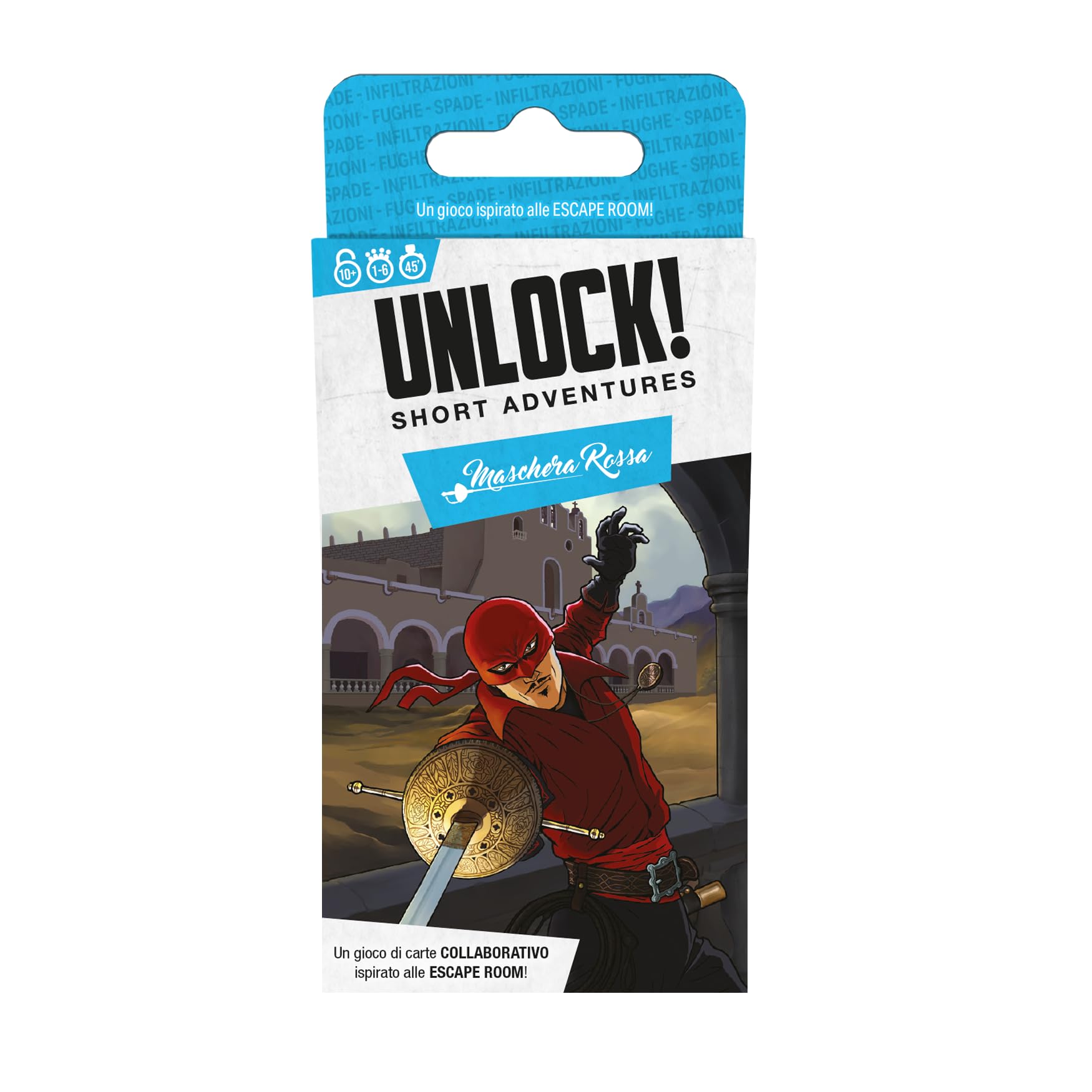Asmodee: Unlock! Short Adventures: Maschera Rossa, Gioco da Tavolo di Enigmi, 10+ Anni, 1-6 Giocatori, Edizione in Italiano