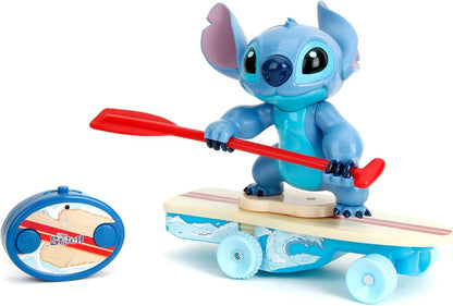 Jada - Disney Stitch Surfer Radio Controlled - Figuur draait 360° - Staat zichzelf op - Officieel gelicentieerd - Vanaf 3 jaar